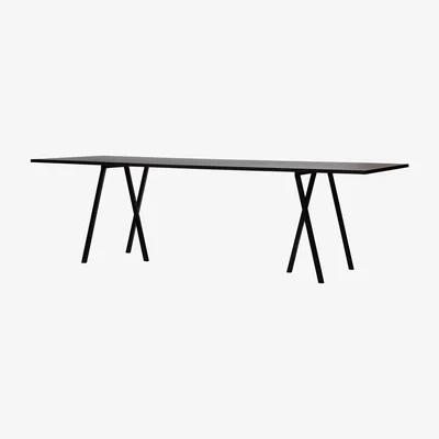 Made in Design Loop Rectangular table - L 200 cm by Hay Black