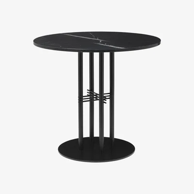 Made in Design TS Column Round table - /Gamfratesi - Ø 80 x H 72 cm by Gubi Black