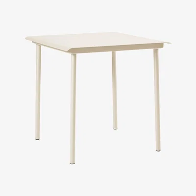 Made in Design Patio Café Square table - / Stainless steel - 75 x 75 cm by Tolix White/Beige