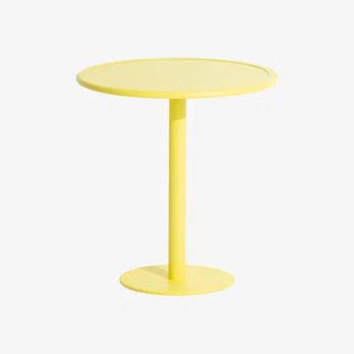 Made in Design Week-End Round table - / Bistrot - Aluminium - Ø 70 cm by Petite Friture Yellow