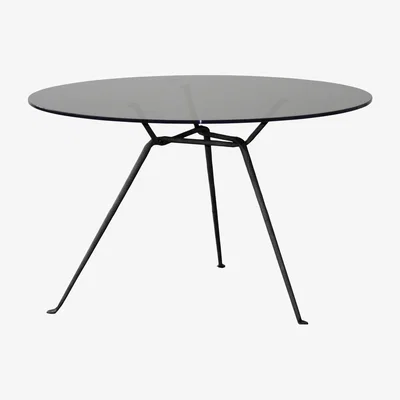 Made in Design Officina Round table - Ø 120 cm - Glass by Magis Black