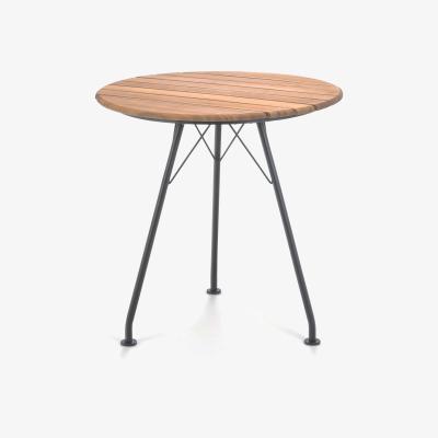 Made in Design Circum Round table - / Metal & bamboo - Ø 74 cm by Houe Black/Natural wood