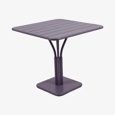 Made in Design Luxembourg Square table - 80 x 80 cm / Central leg by Fermob Purple