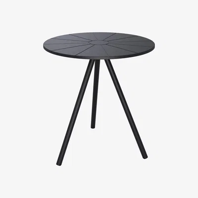 Made in Design Nami Round table - / Ø 65 cm - Recycled plastic by Houe Black