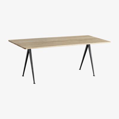 Made in Design Pyramid n°02 Rectangular table - / 190 x 85 cm - Re-issue 1959 by Hay Black/Natural wood