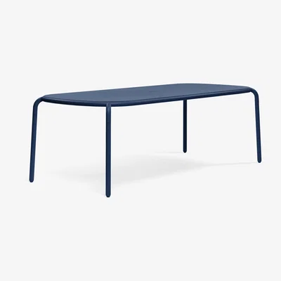 Made in Design Toní Tablo Rectangular table - / 220 x 99 cm - Parasol hole + removable candle holder by Fatboy Blue