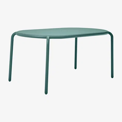 Made in Design Toní Tavolo Oval table - / 160 x 90 cm - Parasol hole + removable candle holder by Fatboy Green