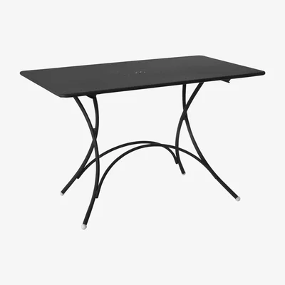 Made in Design Pigalle Foldable table - / Metal - 120 x 76 cm by Emu Grey/Black/Metal
