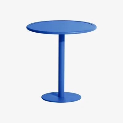 Made in Design Week-End Round table - / Bistrot - Aluminium - Ø 70 cm by Petite Friture Blue