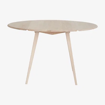Made in Design Drop Leaf Extending table - Ø 110 cm / Oak by Ercol Natural wood