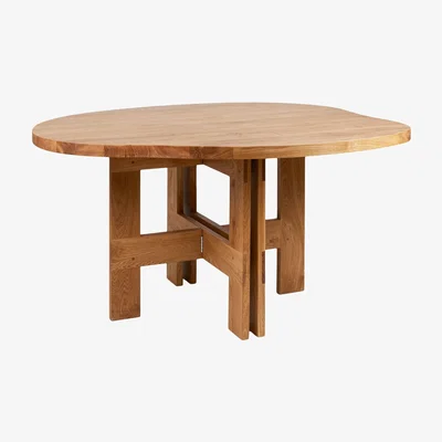 Made in Design Farmhouse Pond Oval table natural wood / 117 x 140.5 cm - sleeps 6 - Frama