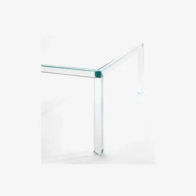 Made in Design Luminous Rectangular table - 220 x 90 cm by Glas Italia Transparent