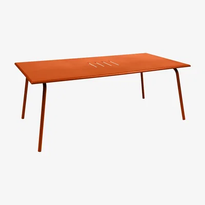 Made in Design Monceau Rectangular table - / 194 x 94 cm - 8 people by Fermob Orange