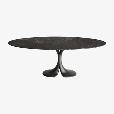 Made in Design Didymos Round table - / Marble - Ø 140 cm by Driade Black