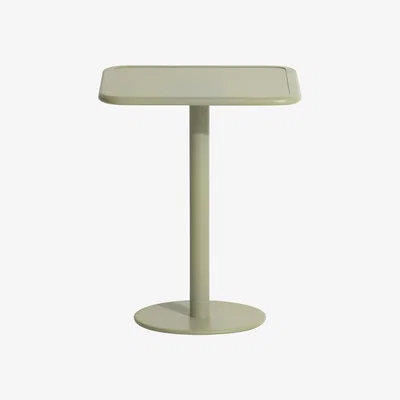 Made in Design Week-End Square table - / Bistrot - Aluminium - 60 x 60 cm by Petite Friture Green
