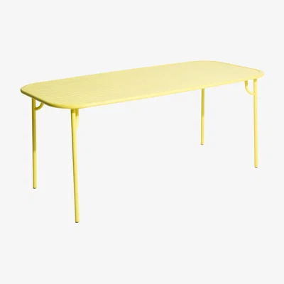 Made in Design Week-end Rectangular table - 180 x 85 cm / Aluminium by Petite Friture Yellow