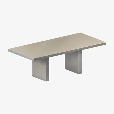 Made in Design Tommaso OUTDOOR Rectangular table - / 180 x 90 cm - Painted steel by Zeus Grey