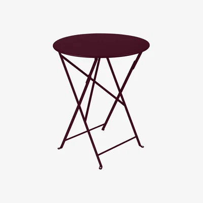 Made in Design Bistro Foldable table - / Ø 60 cm - Steel / 2-seater by Fermob Red