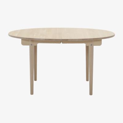 Made in Design Oval table CH337 wood / 115 x 140 cm - Wegner, 1962 / 2 extension leaves can be inserted - CARL HANSEN & SON