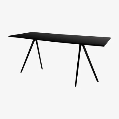Made in Design Baguette Rectangular table - 206 x 85 cm - MDF top by Magis Black