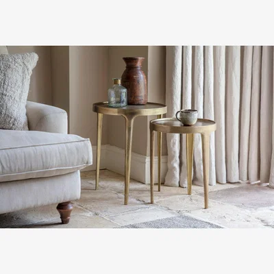 Nkuku nkuku Rohia Cast Metal Table | Tables | Brass | Large