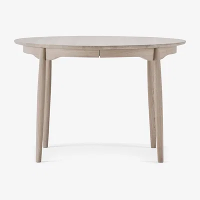 Nordic Nest Stolab Carl dining table Ø115. divided White oiled oak