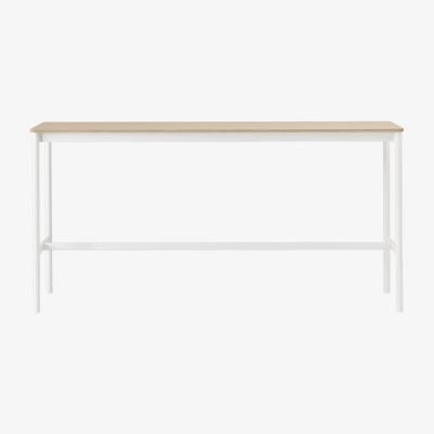 Nordic Nest Muuto Base high bar table Oak white legs plywood edge b50 l190 h95