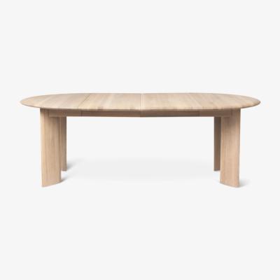 Nordic Nest ferm LIVING Bevel Extendable dining table Oak white oiled. incl. 2 st additional discs á 50cm