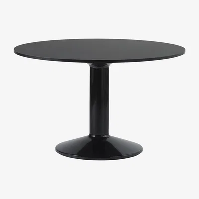 Nordic Nest Muuto Midst pedestal table Ø120 cm Black Linoleum-Black