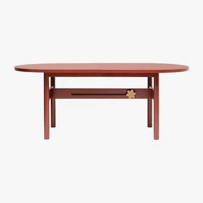 Nordic Nest Gärsnäs Ateljé Table Oak-red stained-knob in oak