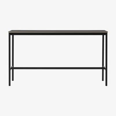 Nordic Nest Muuto Base high bar table Black linoleum black legs plywood edge b50 l190 h105