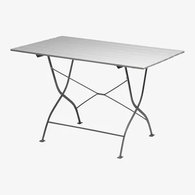 Nordic Nest Grythyttan Stålmöbler Bryggeri table White lacquer oak-hot-dip galvanized