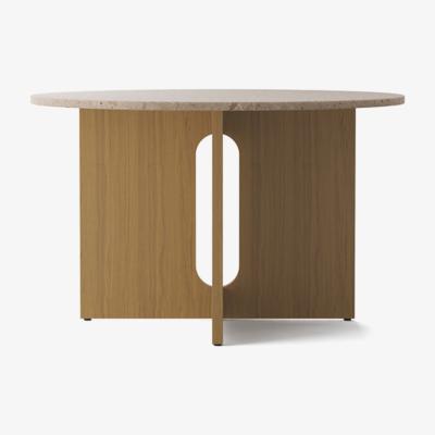 Nordic Nest Audo Copenhagen Androgyne dining table Sand stone-untreated oak stand
