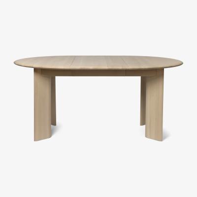 Nordic Nest ferm LIVING Bevel Extendable dining table incl 1 st additional disc White Oiled Beech