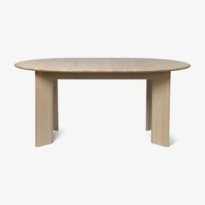 Nordic Nest ferm LIVING Bevel Extendable dining table incl 1 st additional disc White Oiled Beech