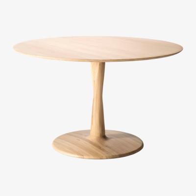 Nordic Nest Ethnicraft Torsion dining table round white-pigmented hardwax oil Ø127 cm