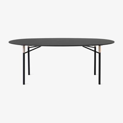Nordic Nest Warm Nordic Affinity dining table Black. ellipse