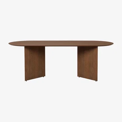 Nordic Nest ferm LIVING Mingle dining table oval Walnut veneer. angled leg walnuts vaneer. 220