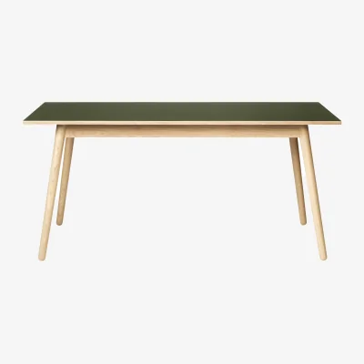 Nordic Nest FDB Møbler C35B dining table 82x160 cm Olive linoleum-oak nature waterbased lacquer