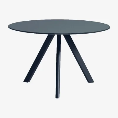 Nordic Nest HAY CPH20 2.0 dining table Ø120 cm Smokey blue linoleum-deep blue