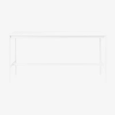 Nordic Nest Muuto Base high bar table White laminate white legs abs edge b85 l190 h95