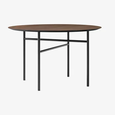 Nordic Nest MENU Snaregade table round Black-dark stained oak. Ø120 cm