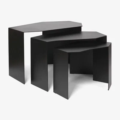Nordic Nest ferm LIVING Shard cluster table 3-pack Black