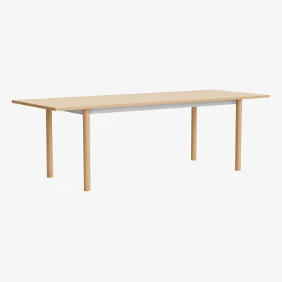 Nordic Nest HAY Annex Overhang dining table Oxidized aluminium-lacquered oak 240x90 cm