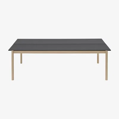 Nordic Nest Muuto Linear System table Black nanolaminate-black-oak