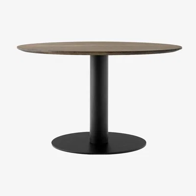 Nordic Nest &Tradition In Between SK12 dining table Oak smoked oil matte black metal stand