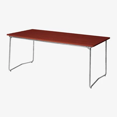 Nordic Nest Grythyttan Stålmöbler B31 170 dining table Dark red lacquered oak-galvanized base
