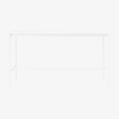 Nordic Nest Muuto Base high bar table White laminate white legs abs edge b85 l190 h105