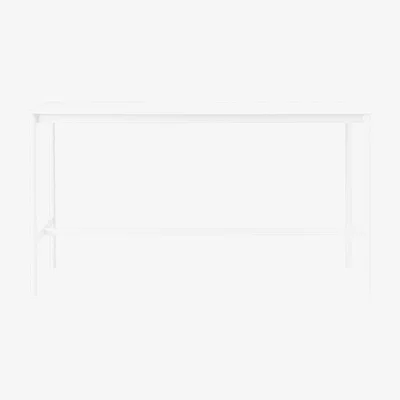 Nordic Nest Muuto Base high bar table White laminate white legs abs edge b85 l190 h105