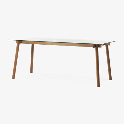 Nordic Nest A2 Corners dining table Oak oil glass
